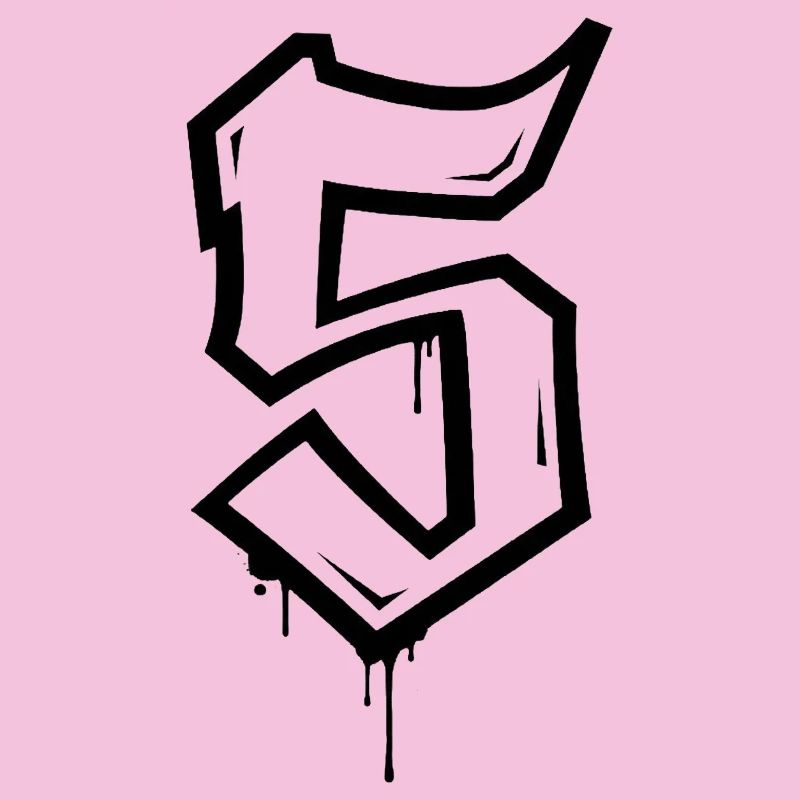 Graffiti style number 5 design