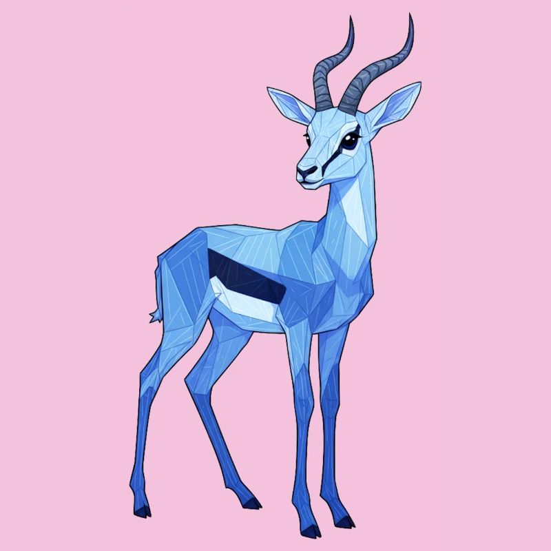 Blauer Geo-Rehbock