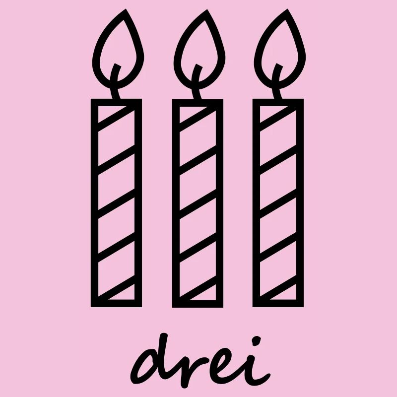 drei Geburtstagskerzen 