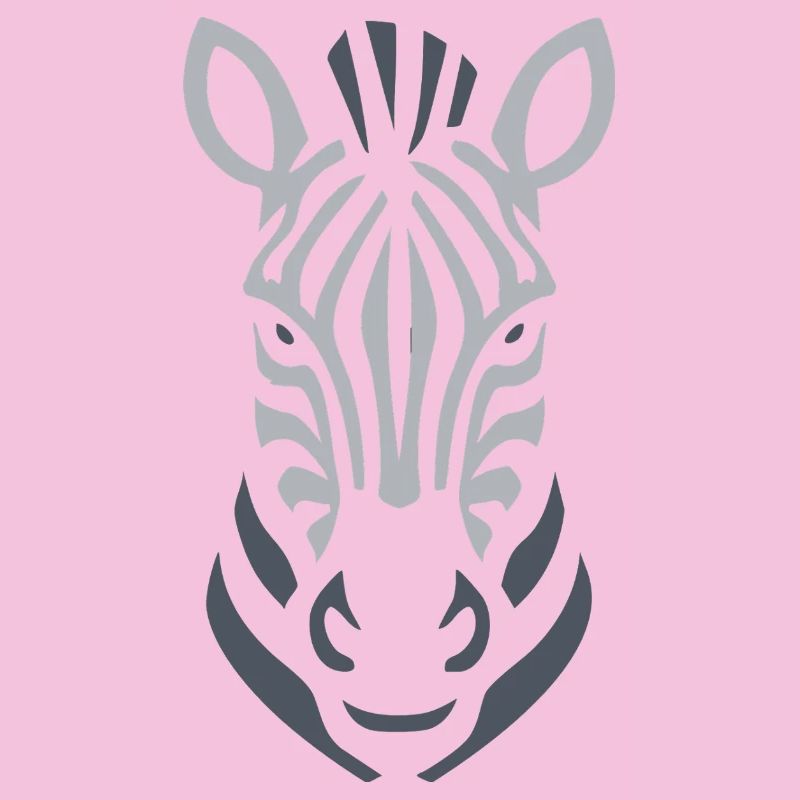 Zebra Silhouette Line Art