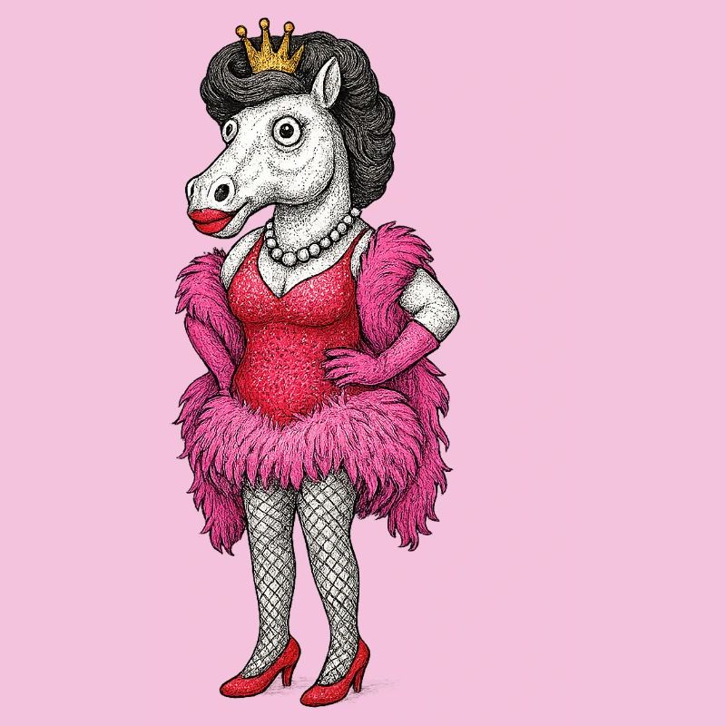 Regal Mare Diva in Pink Feathers