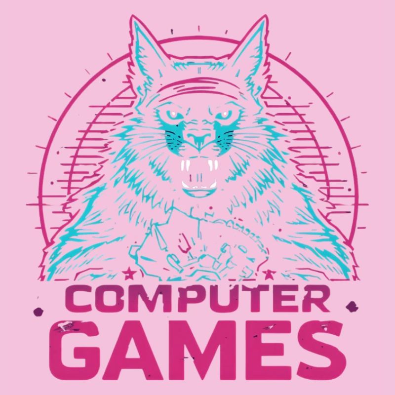 Games Logo mit Neon-Design