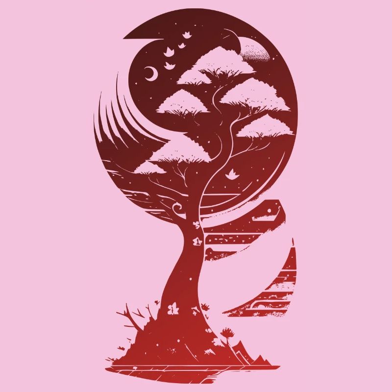 Mystical Fantasy Tree in Moonlight