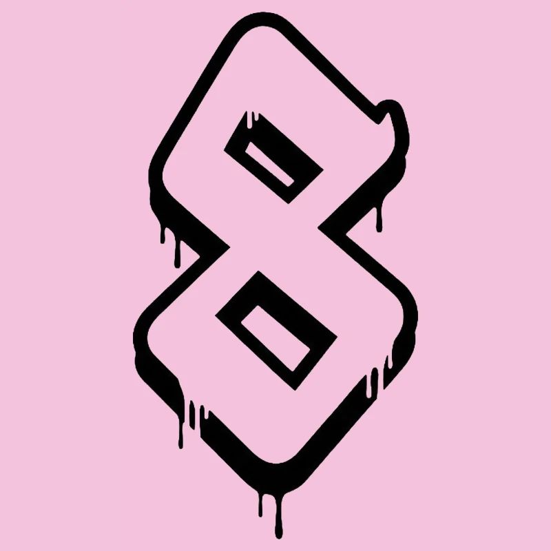 Abstraktes Graffiti Nummerndesign