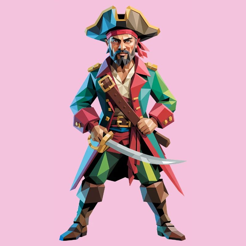 Pirate - Cool Low Poly Logo