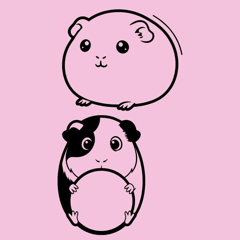 Deux têtes de cochon d’Inde