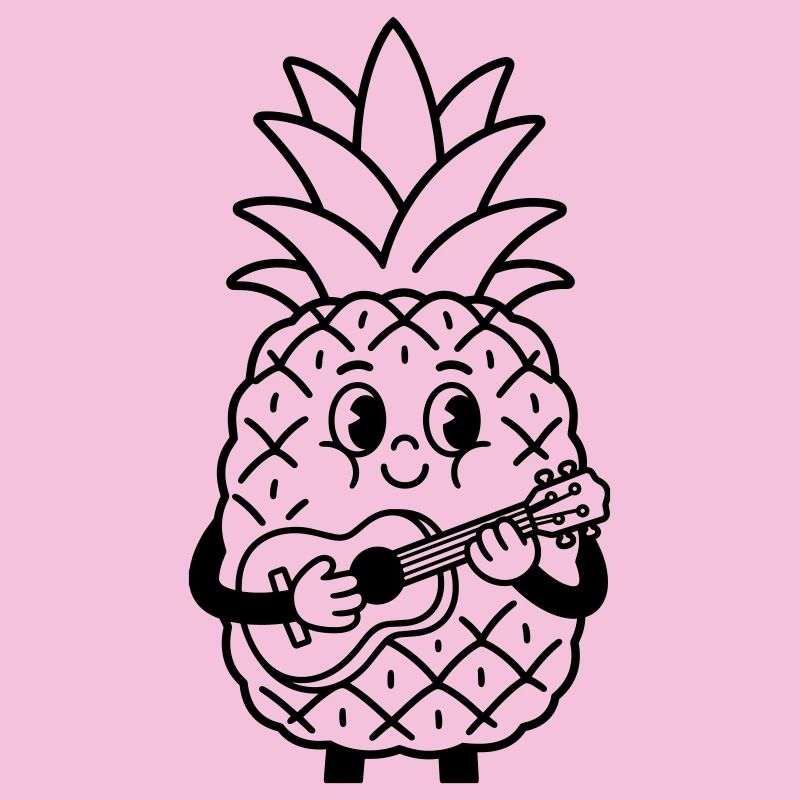 pineapple with ukulele