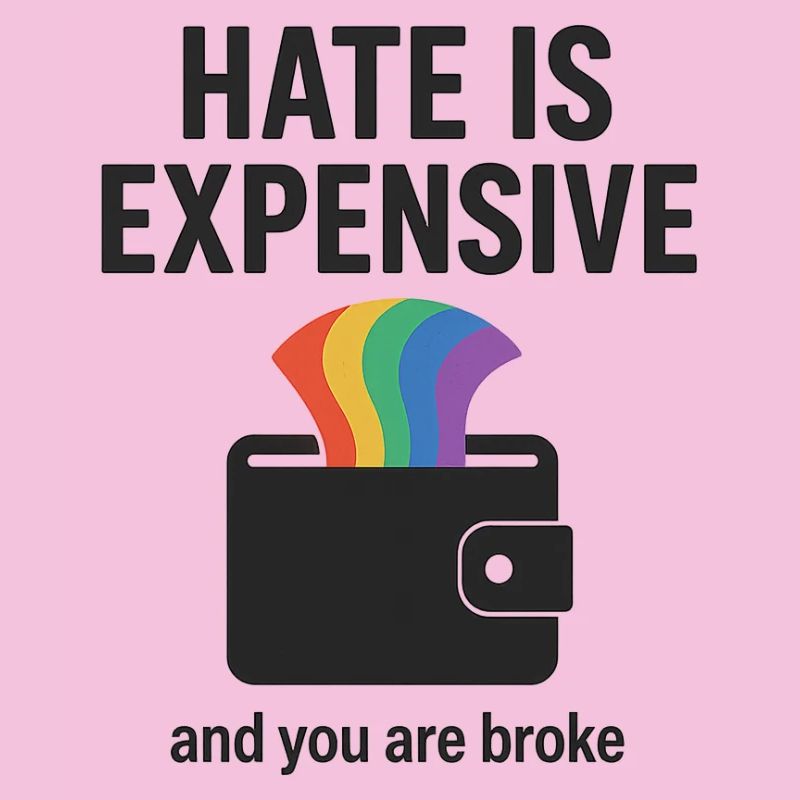 Hate Is Expensive Wallet Graphic