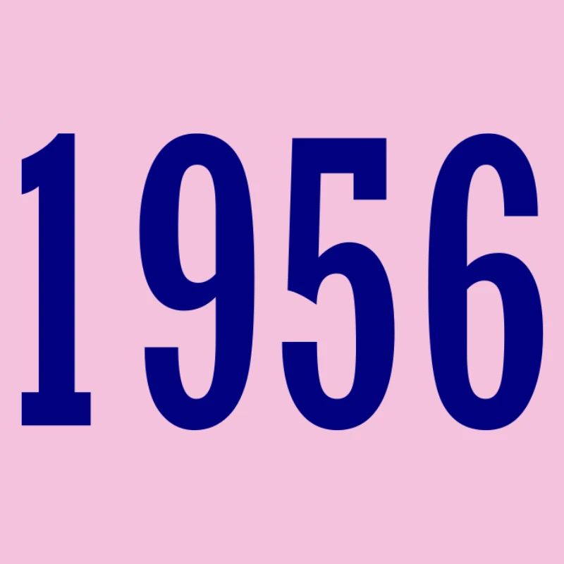 1956 Blue Retro Numerals