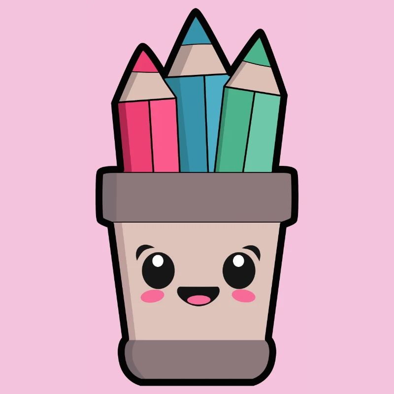 Pot à Crayons Kawaii