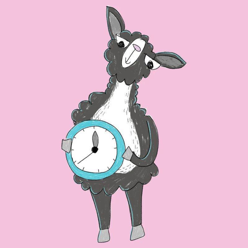 Llama with Clock