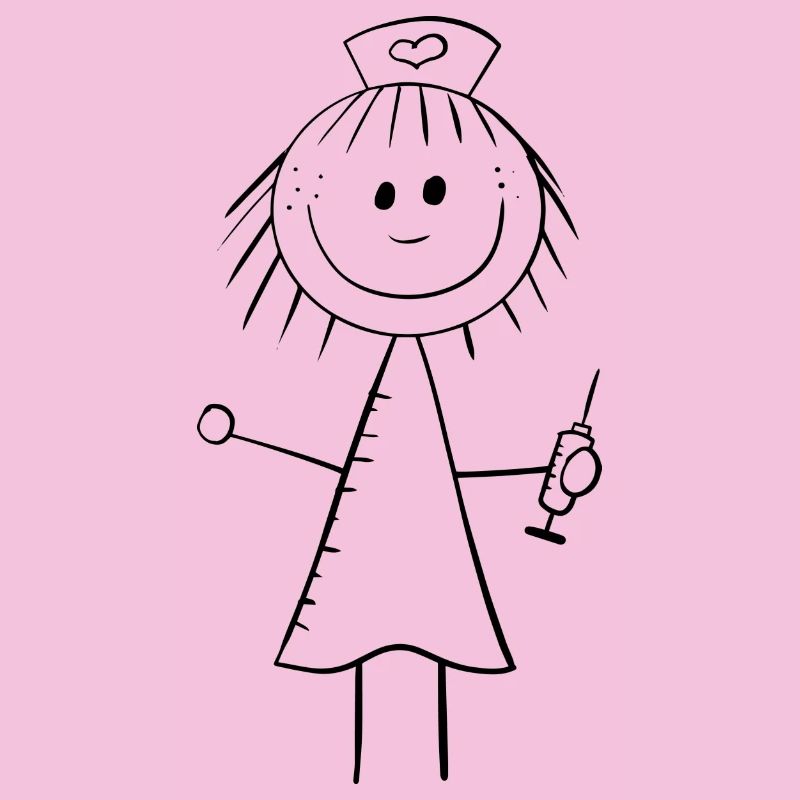 Lustiges Krankenschwester Strichmännchen