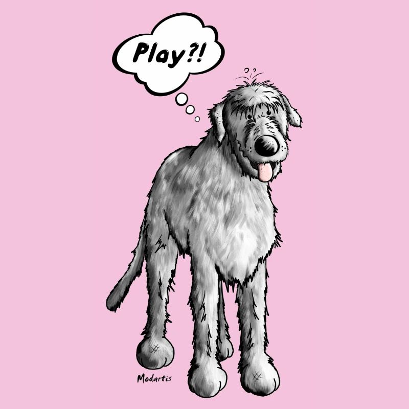 Irish wolfhound - cartoon - comic - funny
