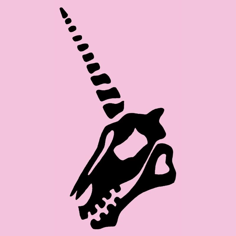 schwarzer Einhornschädel