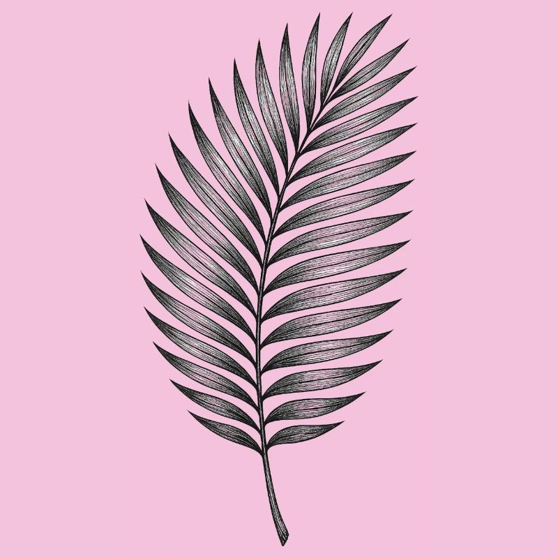 Black palm leaf pattern