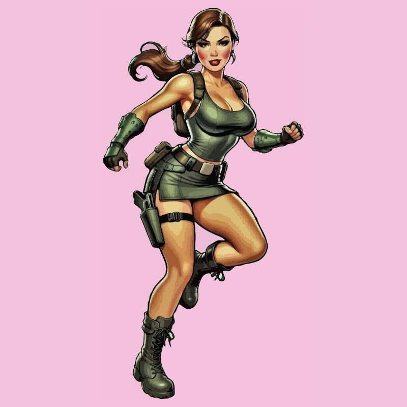 Aventurier vert en tenue de combat