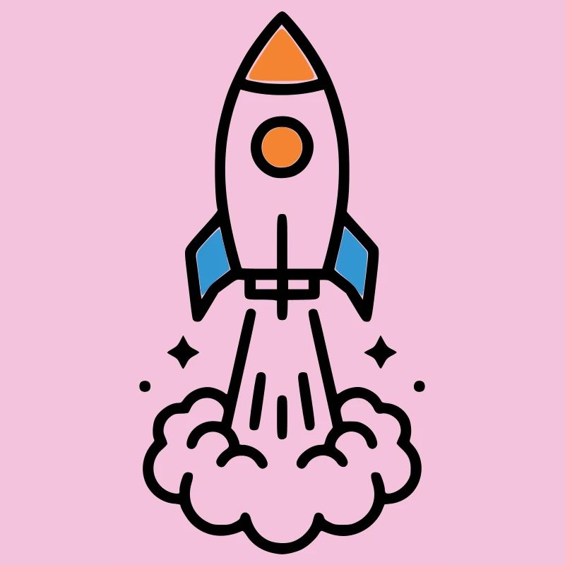Comic spatial Rocket Launch