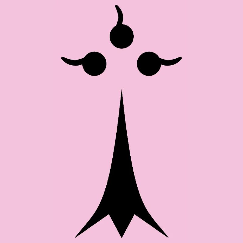 Schwarzer minimalistischer Hermelin