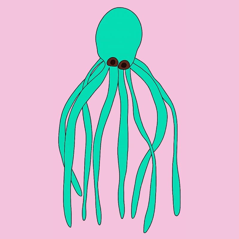 Pieuvre turquoise