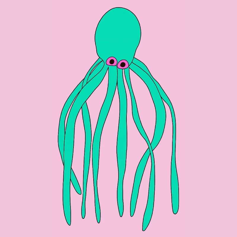 Turquoise Octopus Pop Art Print