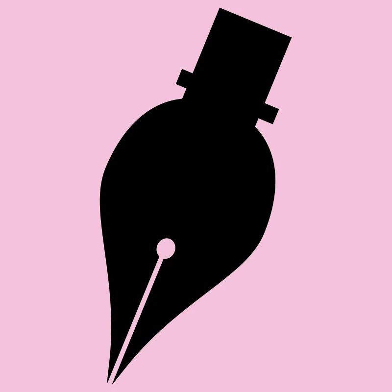 Logo de stylo d’écriture ou de stylo à encre pour écrivain