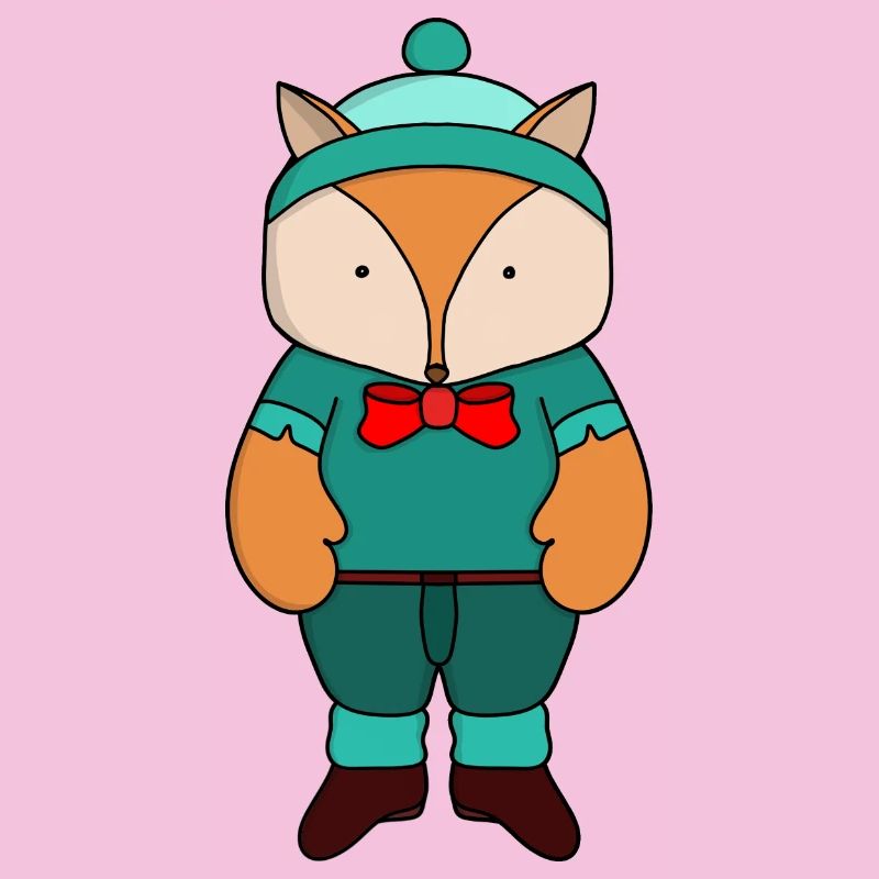 Renard vert mignon