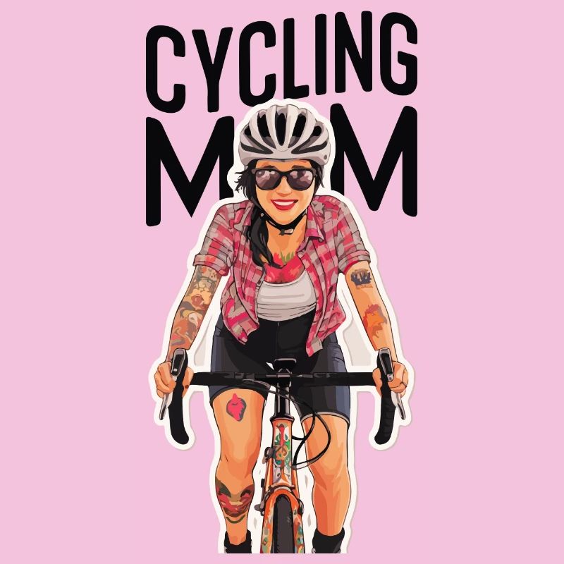 Lebendige Fahrrad-Mutter Illustration
