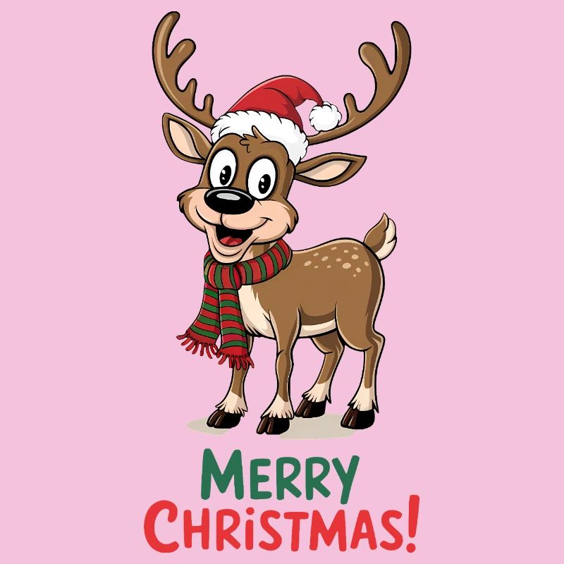 Rentier Weihnachtspullover lustig süß niedlich