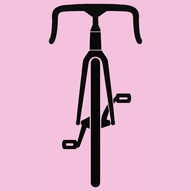 Rennrad Silhouette Frontansicht schwarz