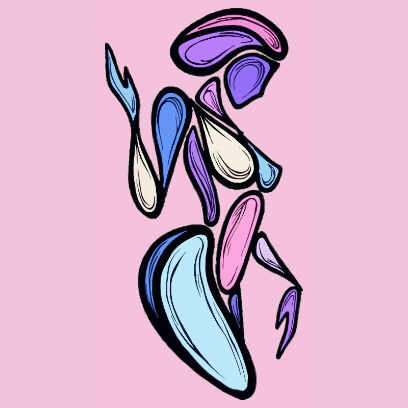 Femme abstraite Forme colorée