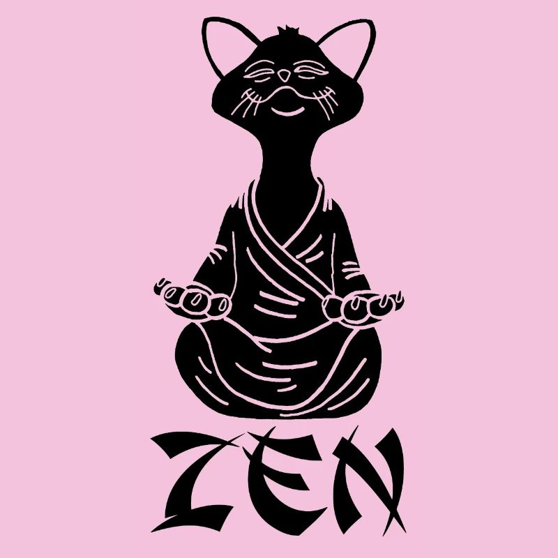 Zen Schwarze Katze