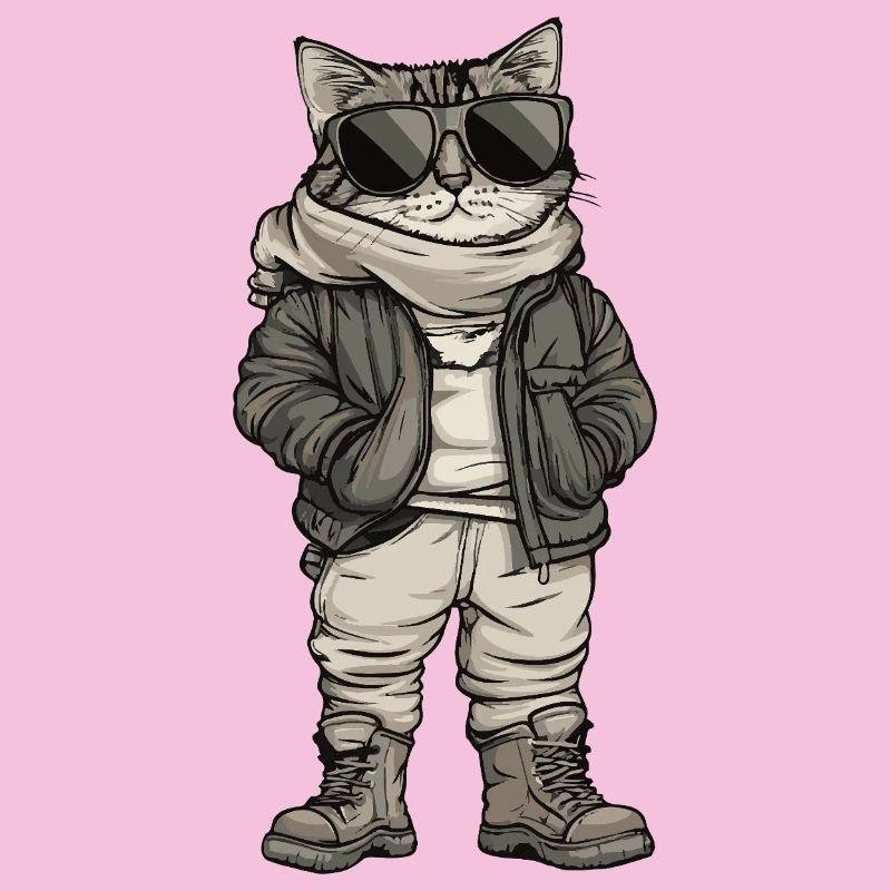 Katze Cool Winter