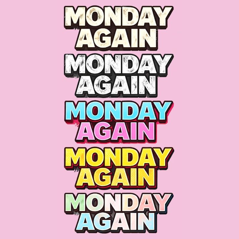 Monday Again Color Typography