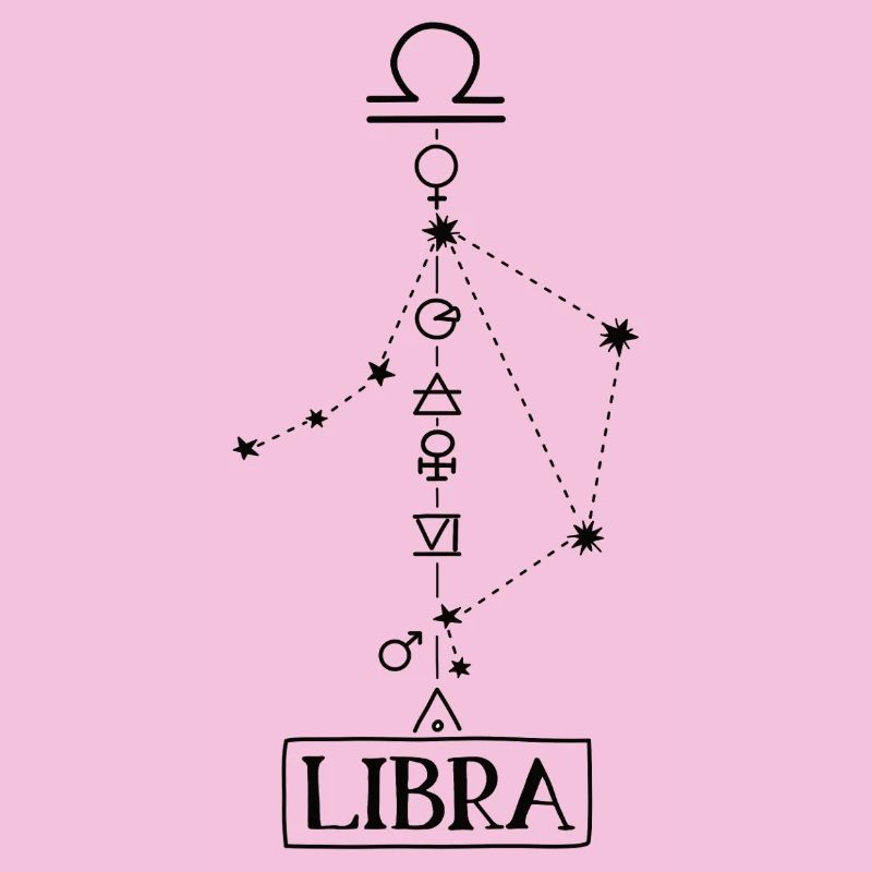Libra - Libra Zodiac - black