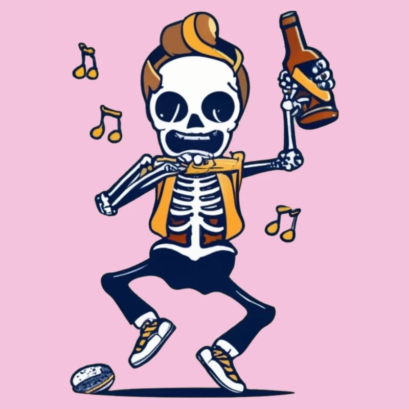 Skeleton Dance with Bottle