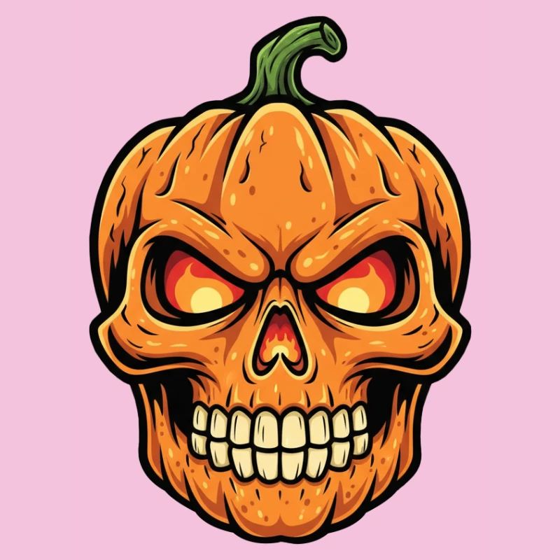 Halloween Pumpkin Skull