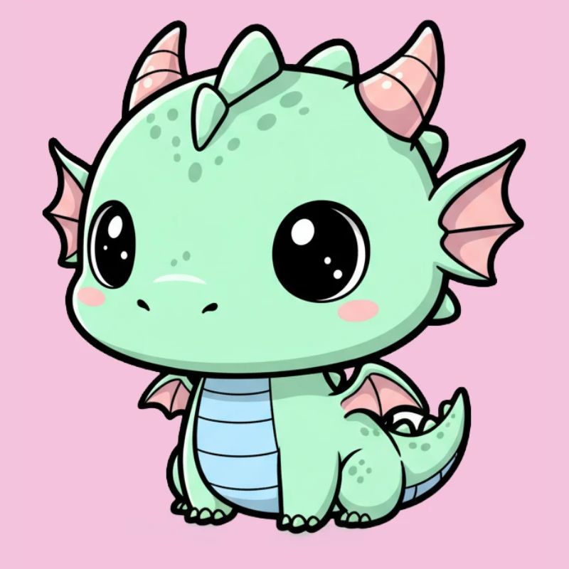 Compagnon de câlin Dragon menthe