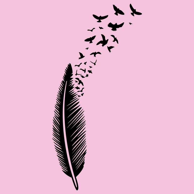 Plume et oiseaux, feather with birds