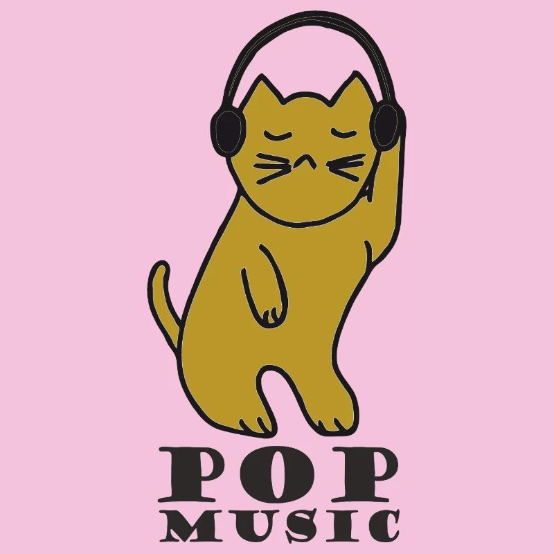Katzen DJ mit Kopfhörern
