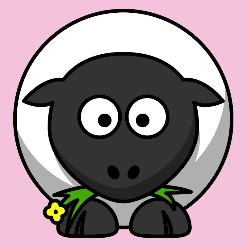 Dessin animé de mouton de nuit au clair de lune