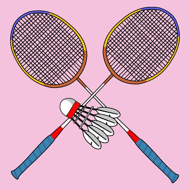 Badmintonschläger und Shuttle