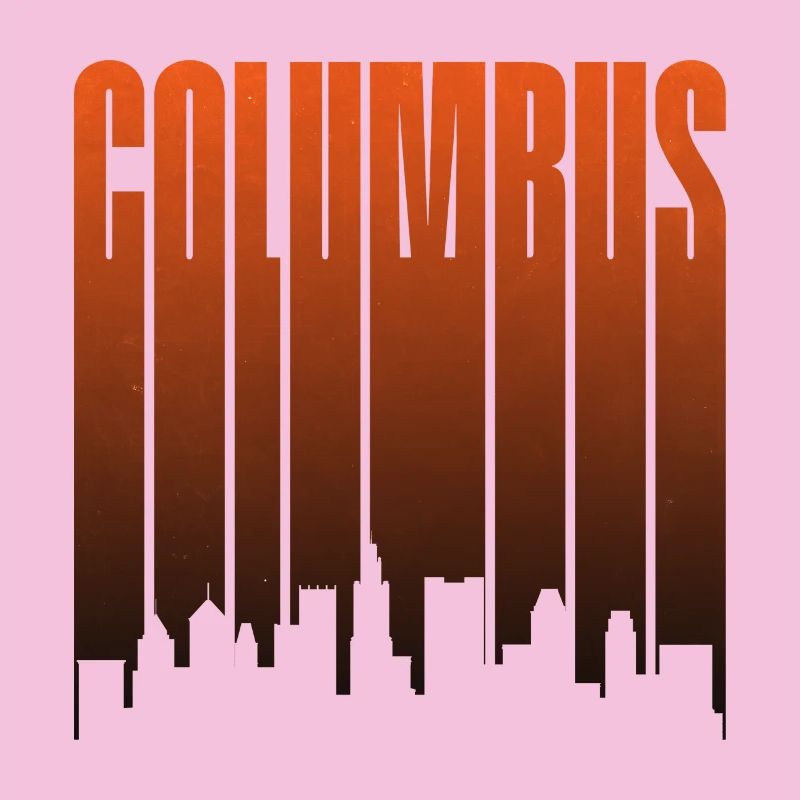 Columbus Skyline Sunset Gradient