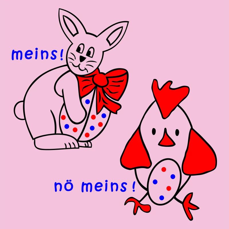 Bunny and chicken with easter egg