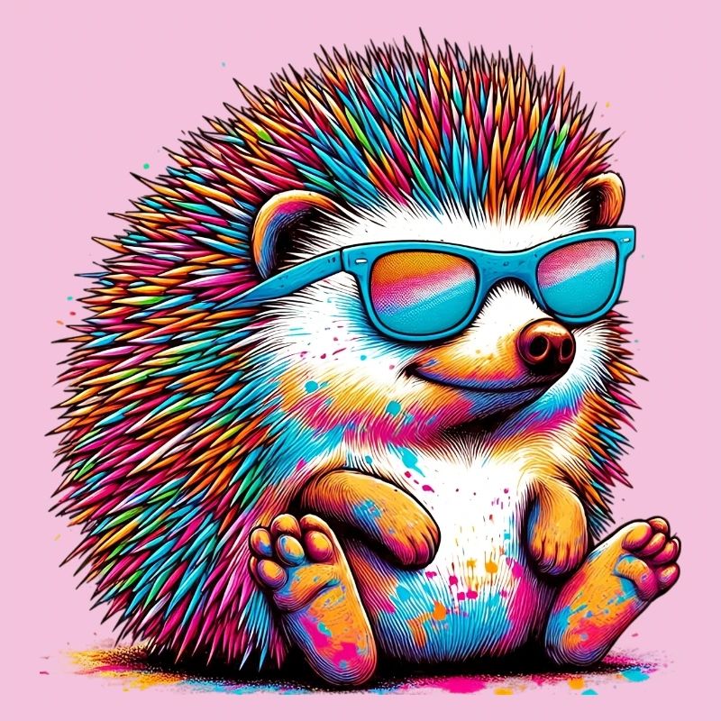 Hérisson avec lunettes de soleil