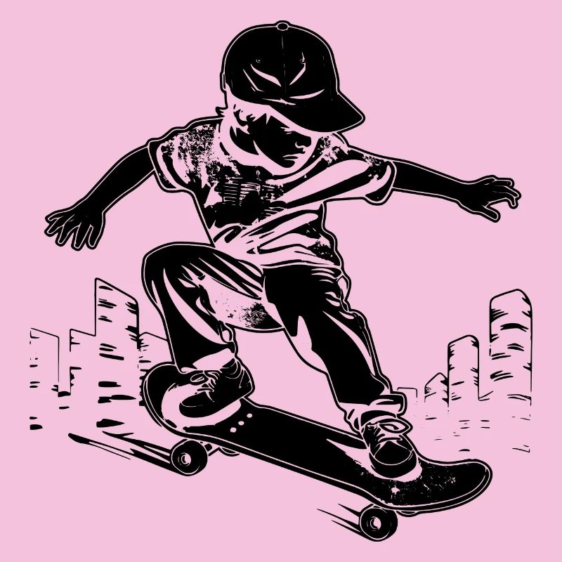 Garçon de skateboard