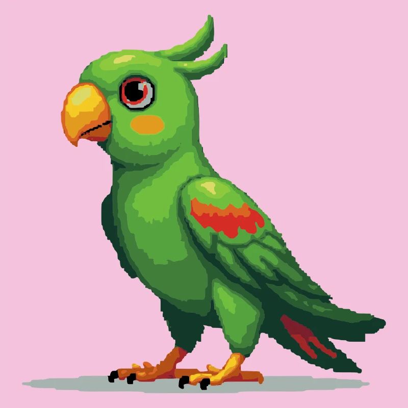 Pixel Parrot – Style rétro 8 bits