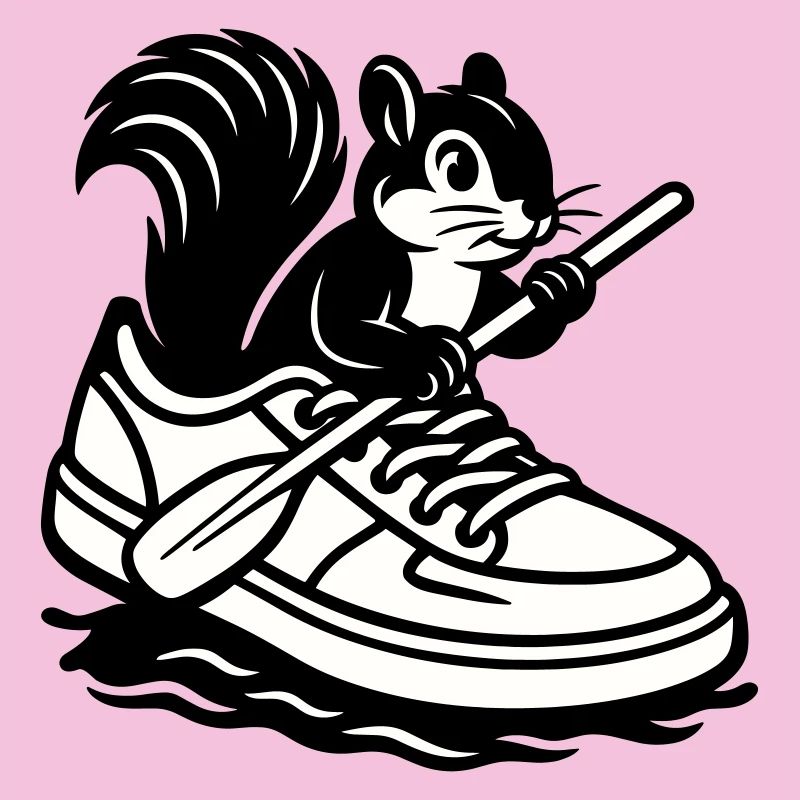 Eichhörnchen im Sneaker!