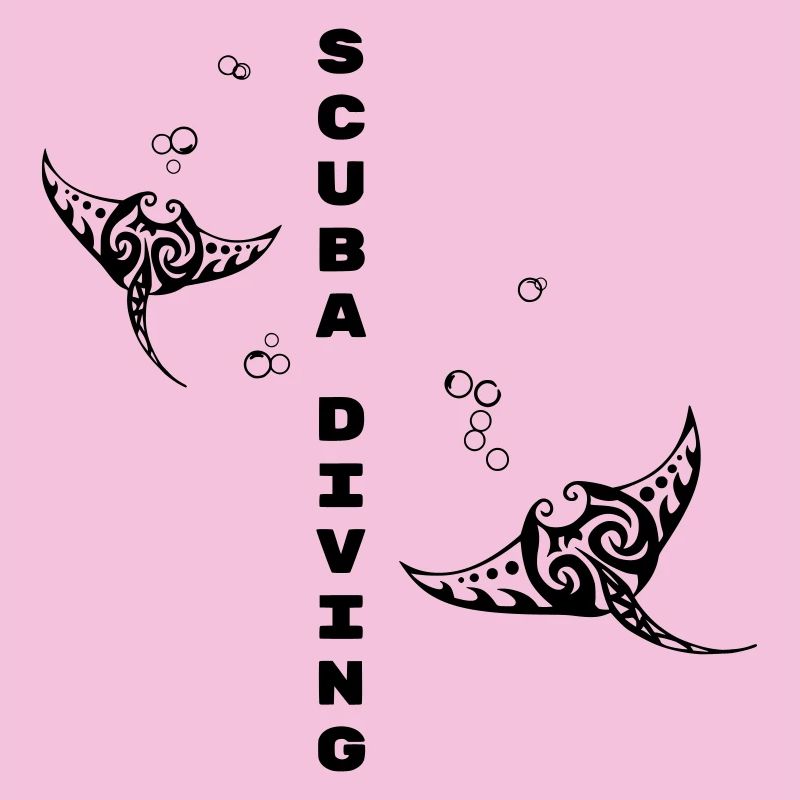 Tauchen – Stammes-Mantarochen-Design