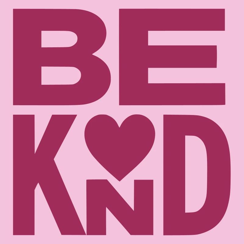 Slogan Be kind with heart - couleur variable