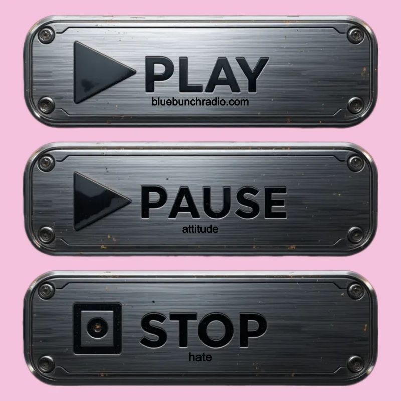 Play Bluebunch Radio, Pause Attitude, Stop Hate
